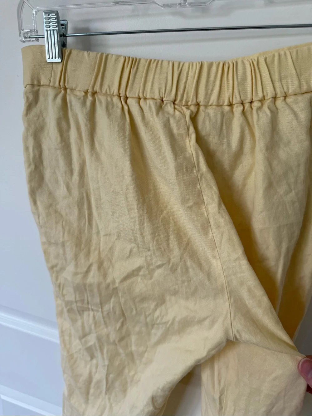 Babaton Butter Yellow Linen Blend Pants Size 4